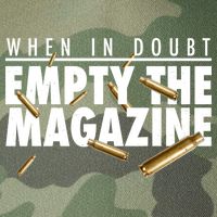 When In Doubt Empty The Magazine Legacy Tie Dye Trucker Hat