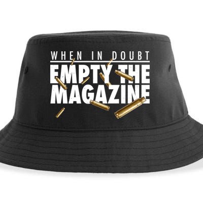 When In Doubt Empty The Magazine Sustainable Bucket Hat