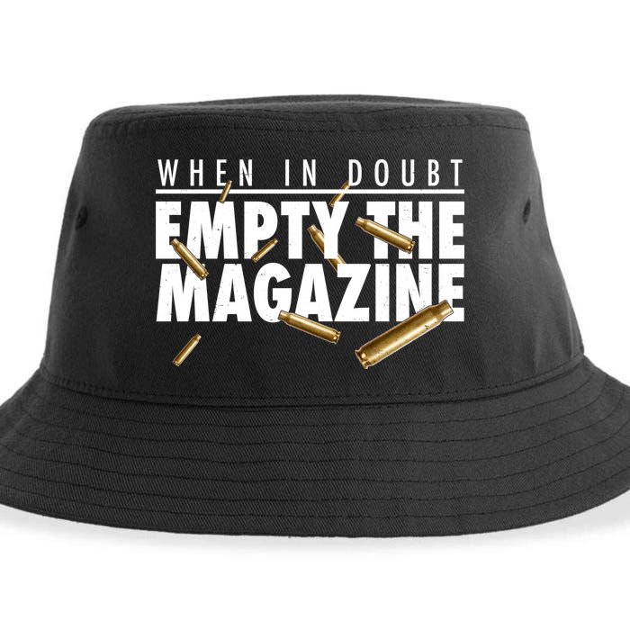 When In Doubt Empty The Magazine Sustainable Bucket Hat