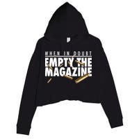 When In Doubt Empty The Magazine Crop Fleece Hoodie