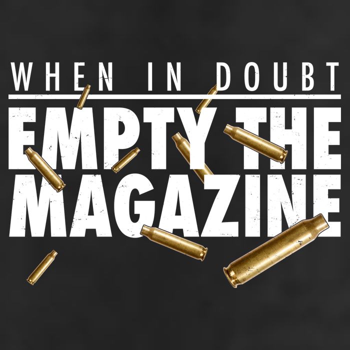 When In Doubt Empty The Magazine Crop Fleece Hoodie