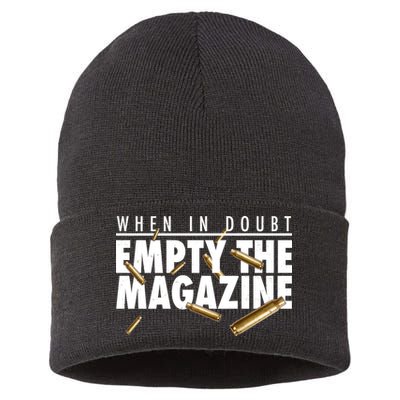 When In Doubt Empty The Magazine Sustainable Knit Beanie