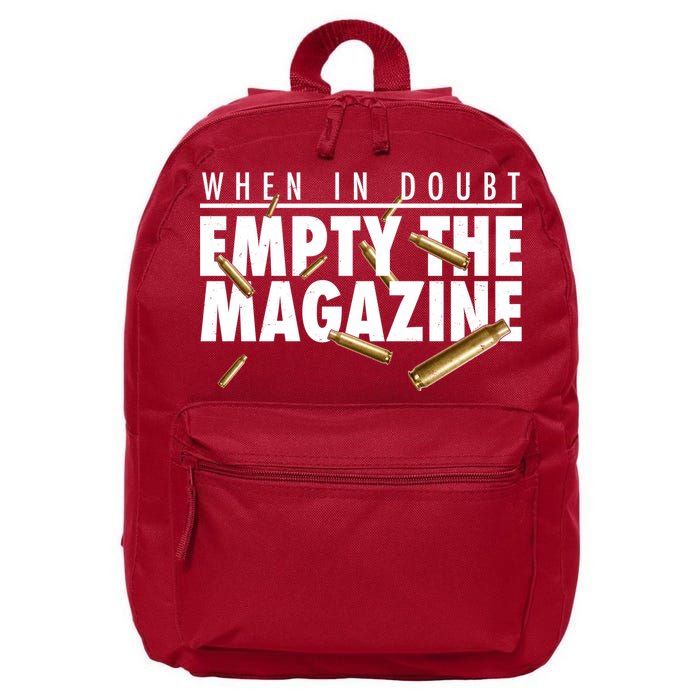 When In Doubt Empty The Magazine 16 in Basic Backpack