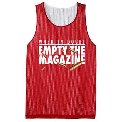 When In Doubt Empty The Magazine Mesh Reversible Basketball Jersey Tank