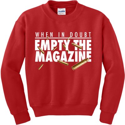 When In Doubt Empty The Magazine Kids Sweatshirt