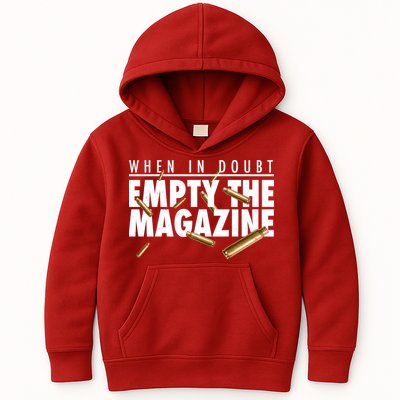 When In Doubt Empty The Magazine Kids Hoodie