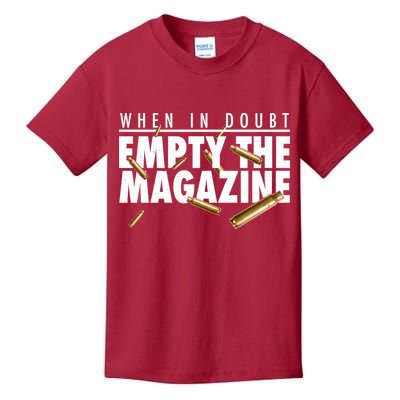When In Doubt Empty The Magazine Kids T-Shirt