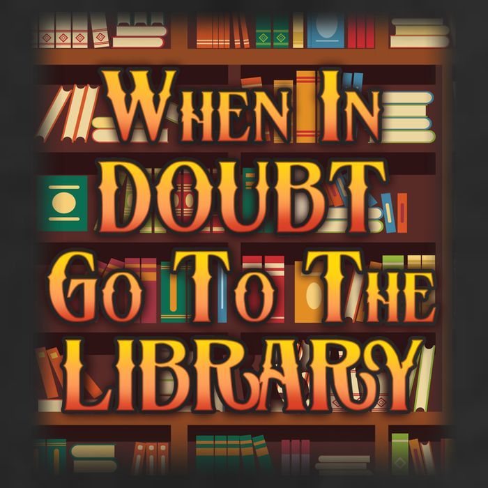When In Doubt Go To The Library Premium Pullover Hoodie