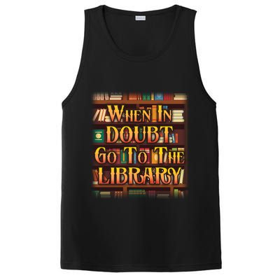 When In Doubt Go To The Library PosiCharge Competitor Tank