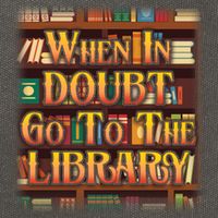 When In Doubt Go To The Library Cotton Canvas Backpack