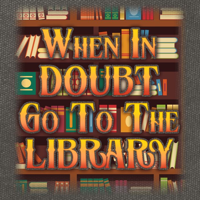 When In Doubt Go To The Library Cotton Canvas Backpack