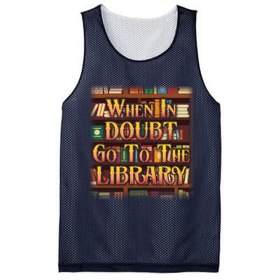 When In Doubt Go To The Library Mesh Reversible Basketball Jersey Tank