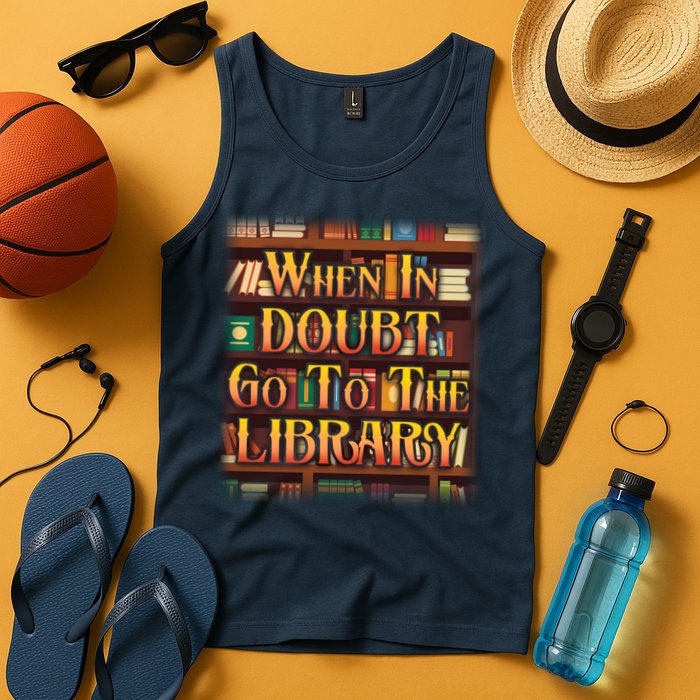 When In Doubt Go To The Library Tank Top