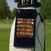 When In Doubt Go To The Library Golf Towel