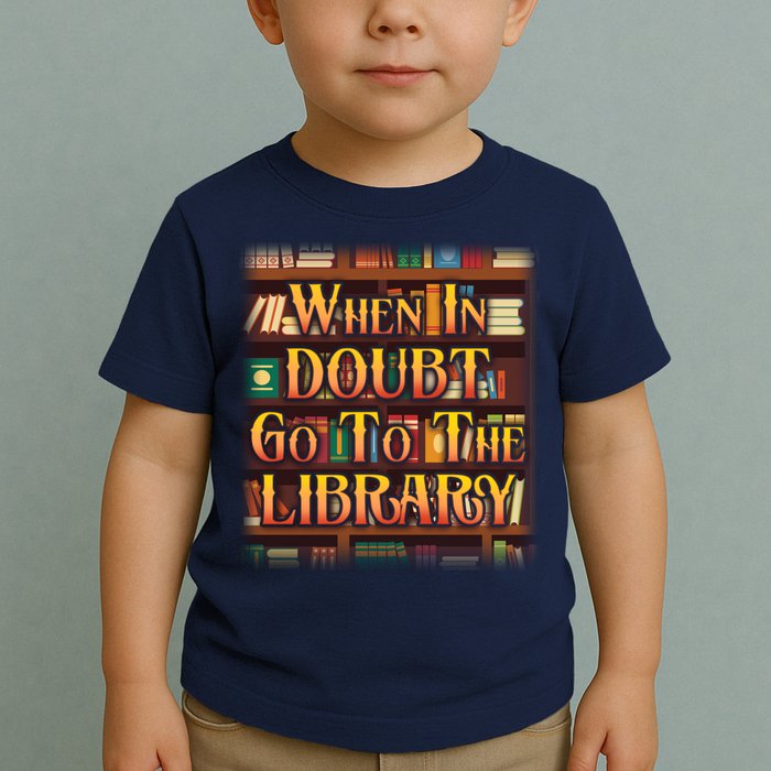 When In Doubt Go To The Library Toddler T-Shirt