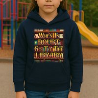 When In Doubt Go To The Library Kids Hoodie