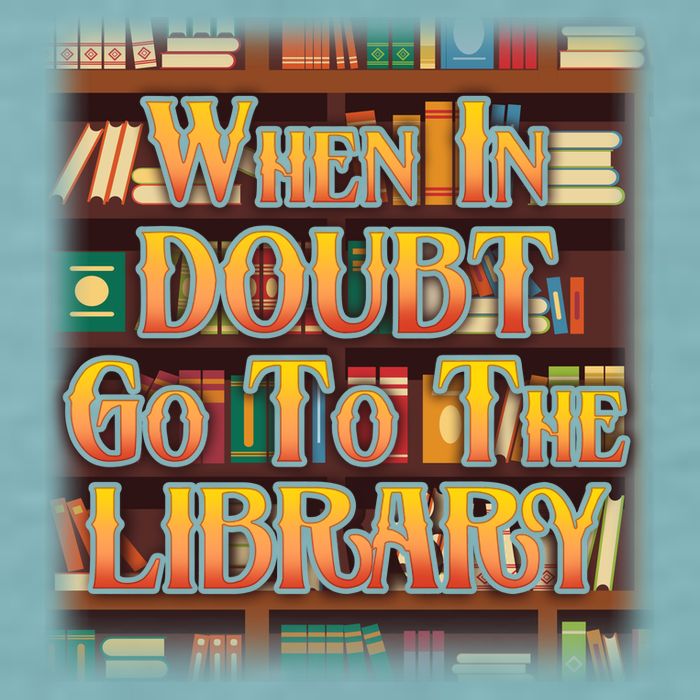 When In Doubt Go To The Library Sueded Cloud Jersey T-Shirt