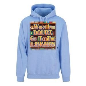 When In Doubt Go To The Library Unisex Surf Hoodie