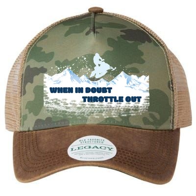 When In Doubt Throttle Out Snowmobiling Legacy Tie Dye Trucker Hat