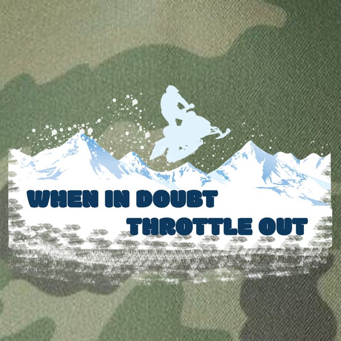When In Doubt Throttle Out Snowmobiling Legacy Tie Dye Trucker Hat