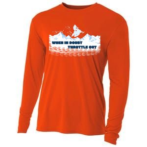 When In Doubt Throttle Out Snowmobiling Cooling Performance Long Sleeve Crew