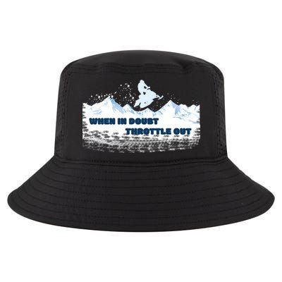 When In Doubt Throttle Out Snowmobiling Cool Comfort Performance Bucket Hat