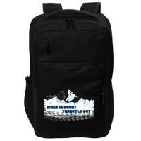 When In Doubt Throttle Out Snowmobiling Impact Tech Backpack