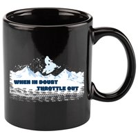 When In Doubt Throttle Out Snowmobiling 11oz C Handle Ceramic Mug