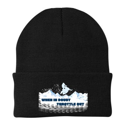 When In Doubt Throttle Out Snowmobiling Beanie