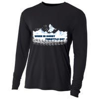When In Doubt Throttle Out Snowmobiling Cooling Performance Long Sleeve Crew