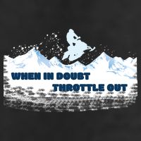 When In Doubt Throttle Out Snowmobiling Microfiber Hand Towel