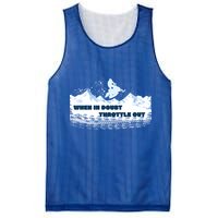 When In Doubt Throttle Out Snowmobiling Mesh Reversible Basketball Jersey Tank