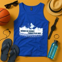 When In Doubt Throttle Out Snowmobiling Tank Top