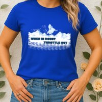 When In Doubt Throttle Out Snowmobiling Womens T-Shirt