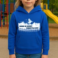 When In Doubt Throttle Out Snowmobiling Kids Hoodie