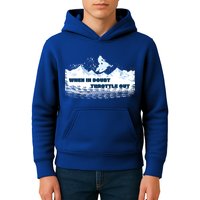 When In Doubt Throttle Out Snowmobiling Kids Hoodie
