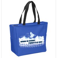 When In Doubt Throttle Out Snowmobiling Zip Tote Bag