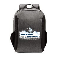 When In Doubt Throttle Out Snowmobiling Vector Backpack