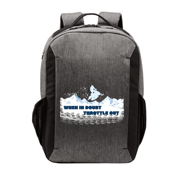 When In Doubt Throttle Out Snowmobiling Vector Backpack