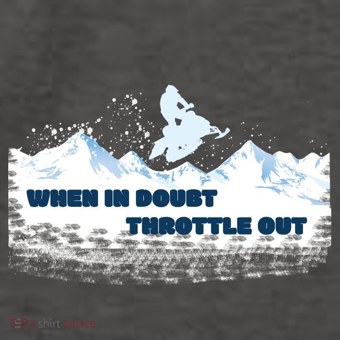 When In Doubt Throttle Out Snowmobiling Vector Backpack