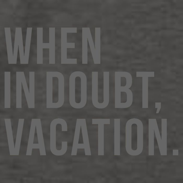 When in Doubt, Vacation Funny Vector Backpack