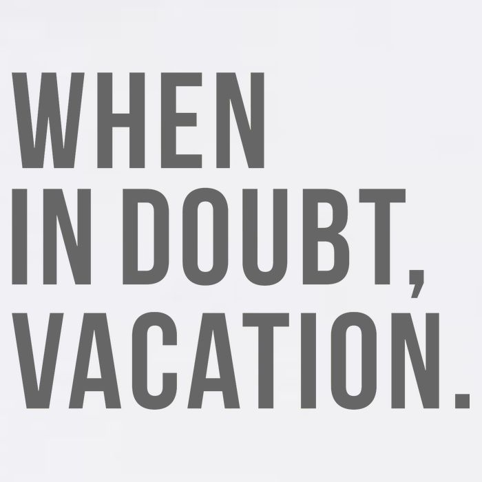 When in Doubt, Vacation Funny Garment-Dyed Sweatshirt