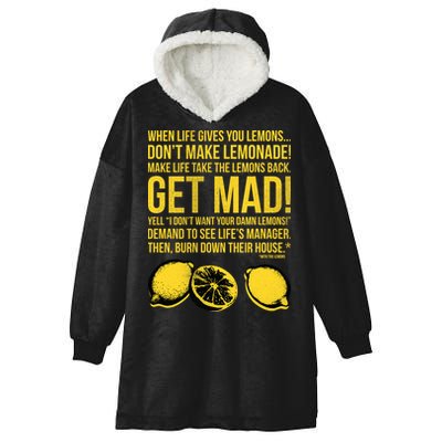 When Life Gives You Lemons Hooded Wearable Blanket