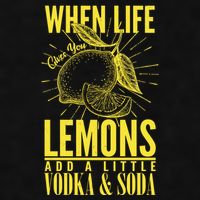 When Life Gives You Lemons Add Vodka and Soda Ladies PosiCharge Tri-Blend Wicking Tank