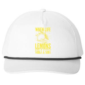 When Life Gives You Lemons Add Vodka and Soda Snapback Five-Panel Rope Hat