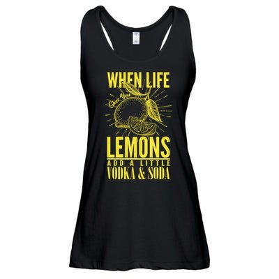 When Life Gives You Lemons Add Vodka and Soda Ladies Essential Flowy Tank