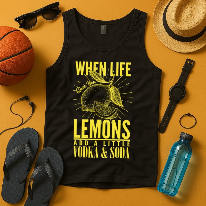 When Life Gives You Lemons Add Vodka and Soda Tank Top