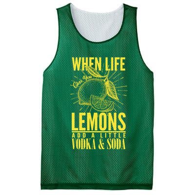 When Life Gives You Lemons Add Vodka and Soda Mesh Reversible Basketball Jersey Tank