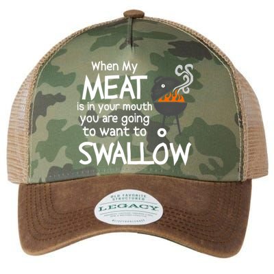 When My Meat Is In Your Mouth You Want To Swallow Legacy Tie Dye Trucker Hat
