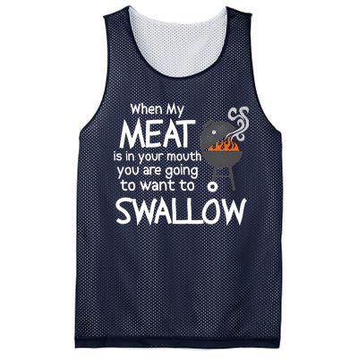 When My Meat Is In Your Mouth You Want To Swallow Mesh Reversible Basketball Jersey Tank